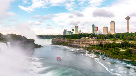 Niagara Falls on America side in the morning with clear sky , Buffalo , United States of America -  September 6 , 2018のeditorial素材