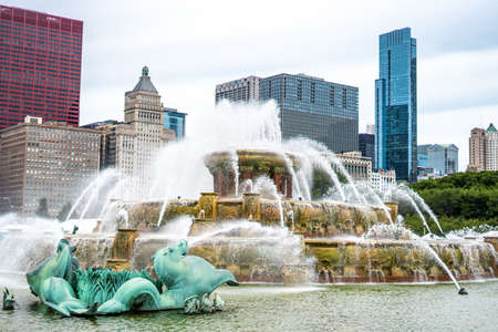 Buckingham fountain , One of the most beautiful fountain in Chicago , Illinois , United States of America - September 8 , 2018のeditorial素材