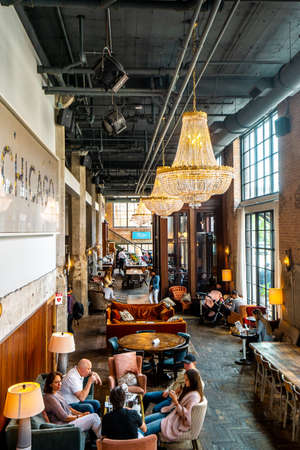 The vintage restaurant name â The Allis â locate in Chicago , Illinois , United States of America - September 9 , 2018のeditorial素材