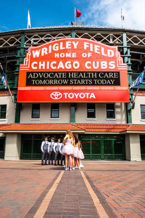 Wringly fields , the home of Chicago Cubs baseball team in Chicago , Illinois , United States of America - September 9 , 2018のeditorial素材
