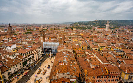 Nice View in the old town of Verona sites and one of the most beautiful city from medieval in Italy, Verona, Veneto, Italyのeditorial素材