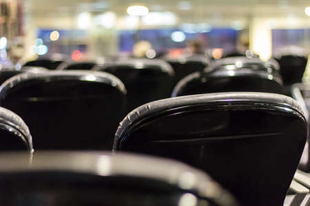 Empty seats in a waiting hall.の写真素材