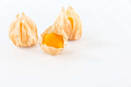 Gooseberries isolated on white background.の写真素材