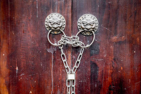 Traditional Chinese door knobs.の写真素材