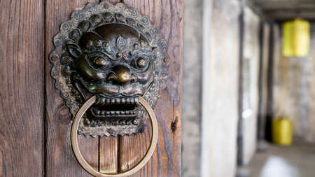 Traditional Chinese door knob.の写真素材