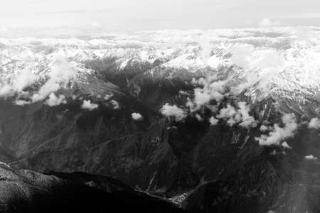 Aerial view mountains in Sichuan province, China.の写真素材