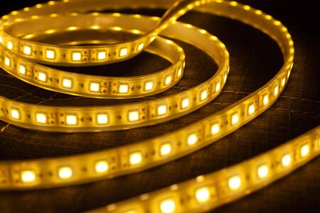 luminous diode strips.LED decorative lighting for home, offices.の写真素材