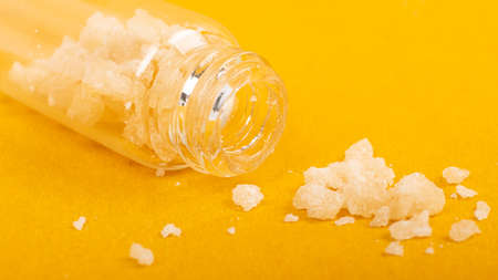 marijuana crystals close up, pieces of medical cannabis waxの写真素材