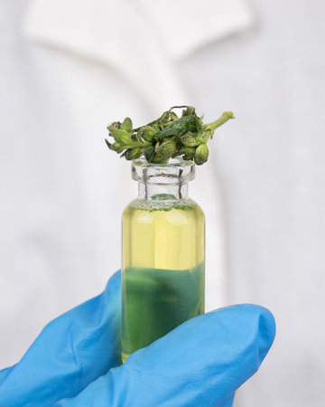 medical marijuana, cbd hemp oil bottle.