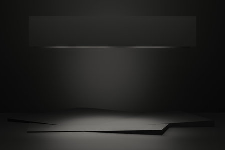 art platform podium for promotional products blue mint pastel color, 3d display stage scene 3d render.の写真素材