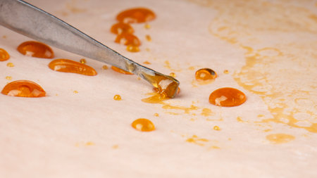 cannabis live resin on dab stick with high thc.の写真素材