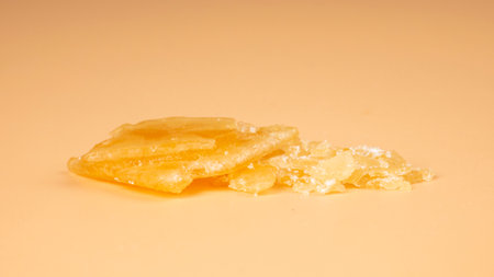 concentrated golden cannabis wax with a high THC content.の写真素材
