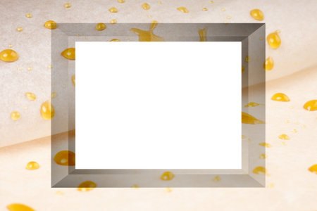 cannabis wax with empty frame, dab drops mockup with copy space.の写真素材