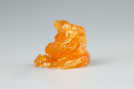 gold cannabis dab close up, yellow rosin for high smoke.の写真素材