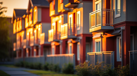 sale of new apartments in a residential complex generative ai.の素材