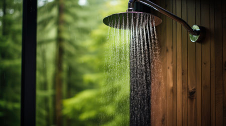 rain shower fresh summer water generative ai.の素材