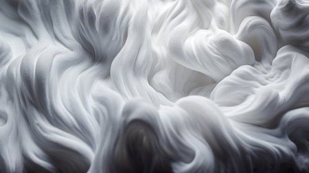 light gray fabric in the form of clouds generative ai.の素材
