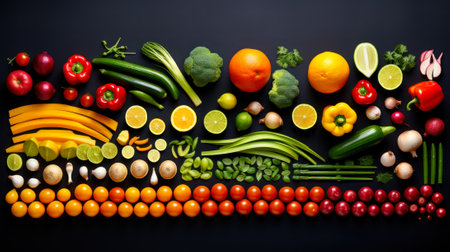 vegetable composition healthy food generative ai.の素材
