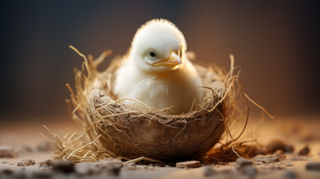 chick in the nest generative ai.の素材