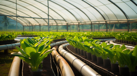 greenhouse plant growing generative ai.の素材