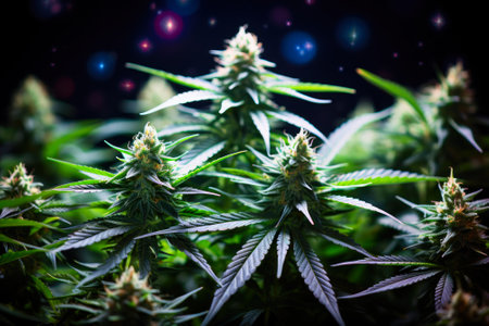 flowering cannabis plants generative ai.の素材