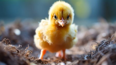 little yellow chick generative ai.の素材