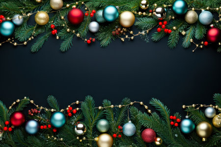 Christmas greeting card mockup generative ai.の素材