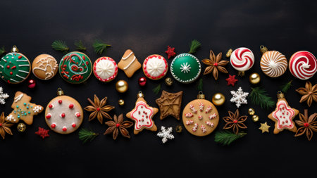 christmas cookies and toys generative ai.の素材