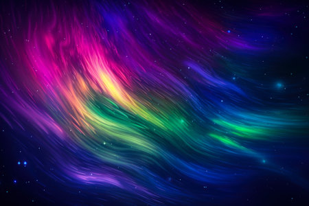 colorful energy stream in space generative ai.の素材