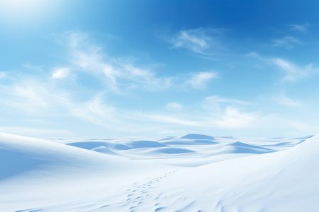 snow valley open wide space generative ai.の素材
