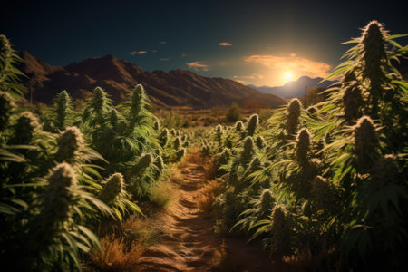 Indian Landrace Valley Cannabis generative ai.の素材