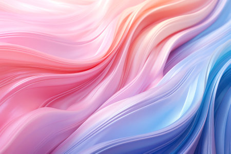 colorful silky fabric pastel colors abstract background generative ai.の素材