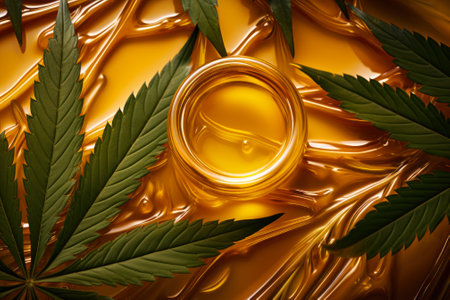 golden based marijuana wax cream generative ai.の素材