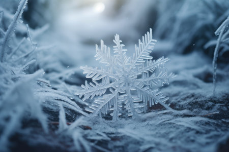 big winter snowflake generative ai.の素材