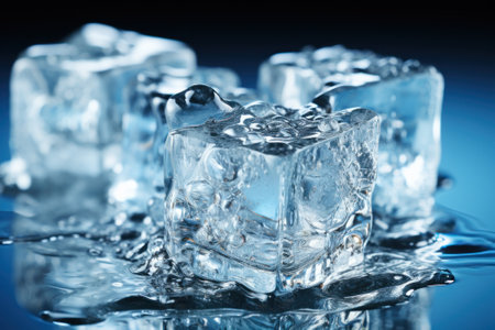 ice cubes made from clean water.の素材