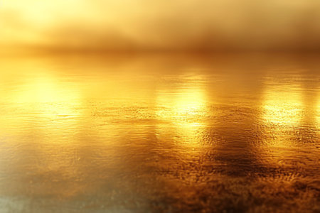 golden shiny light abstract background.の素材