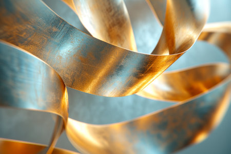 golden gray metallic stripe abstract background.の素材