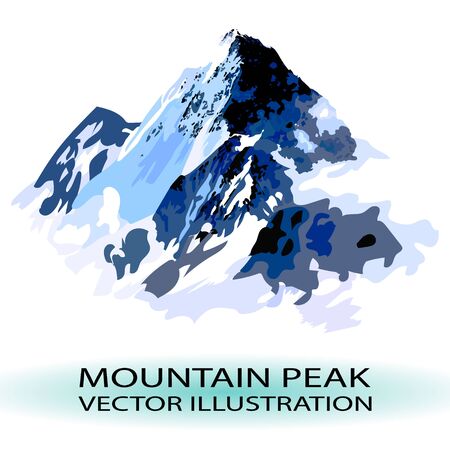 VECTOR mountain peak stylized illustrationのイラスト素材