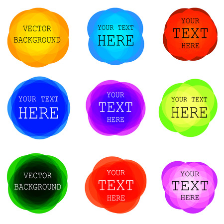 VECTOR rounded colorful frames setのイラスト素材