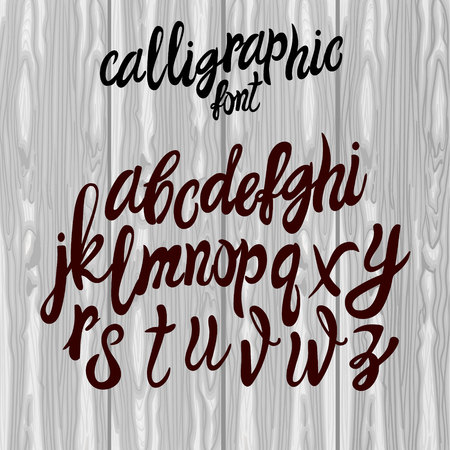 VECTOR font on light wood backgroundのイラスト素材