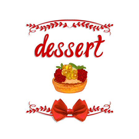 Handwritten VECTOR vignette: delicious cakes with hand drawn cake.のイラスト素材