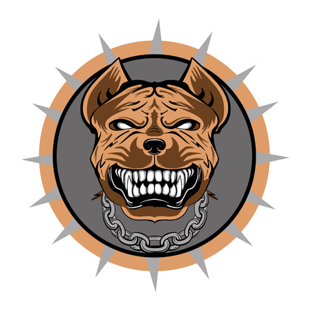 Pitbull stylized VECTOR logoのイラスト素材