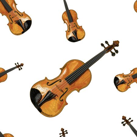 A Seamless VECTOR pattern: violins.のイラスト素材