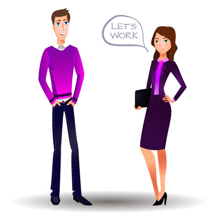A VECTOR cartoon business peopleのイラスト素材