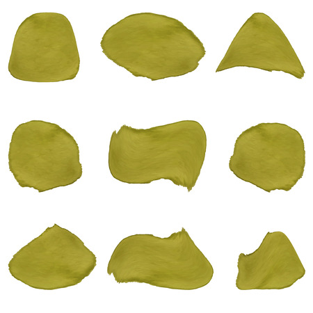 Set of colored paint strokes. VECTOR templates. Goldenのイラスト素材
