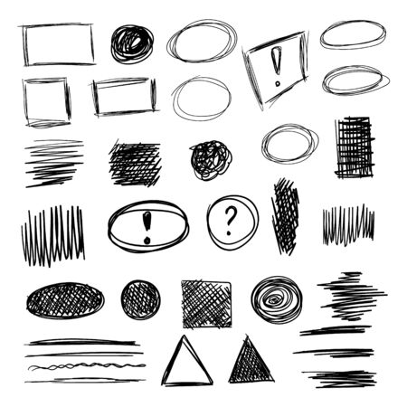 Abstract sketched shapes, VECTORの写真素材