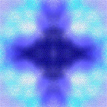 Stain-glass window background. Blue and light blueのイラスト素材