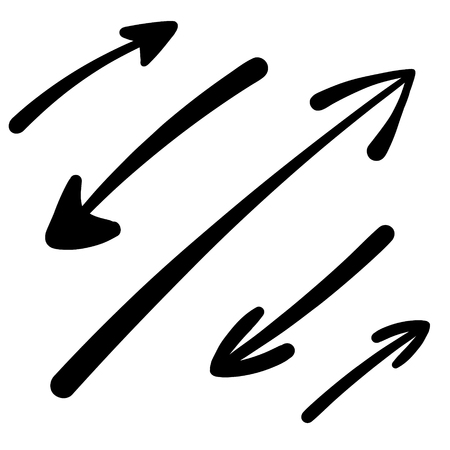 VECTOR set of arrows, isolated on white.のイラスト素材