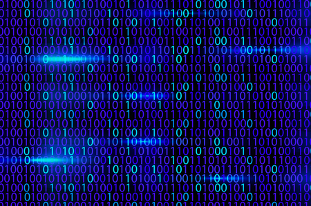 Binary code blue abstract shining VECTOR background.のイラスト素材