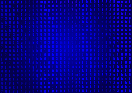 Matrix data background with random letters and numbers, VECTOR illustraion, technology concept.のイラスト素材